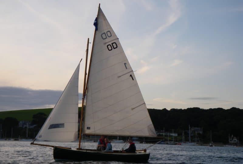 Photo of the 'Aileen' sailing in the River Fal.