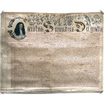 A photo of Falmouth's Royal Charter.