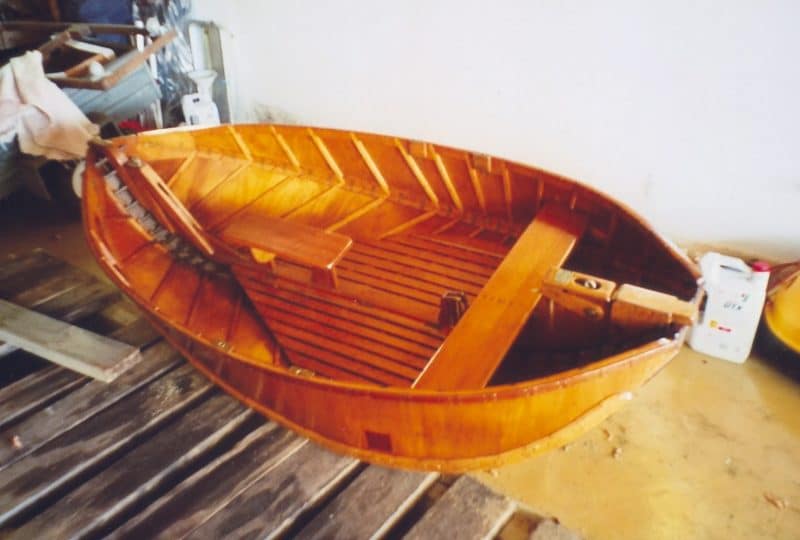 Photo of an unfolded Hudson dinghy.