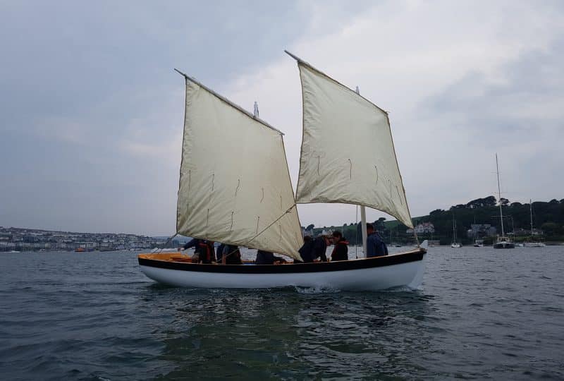 Photo of the 'Sea Queen' sailing on the River Fal.