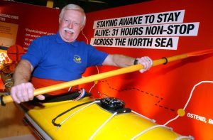 10th February 2006 NMMC Falmouth Endurance and Survival new exhibition . Pictured Derek Hutchinson paddled non stop across the North Sea. Pic. Colin Ross