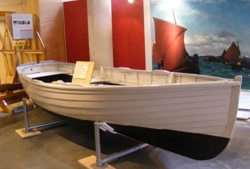 A photo of the 'Rose of Portloe' on display in the Museum.