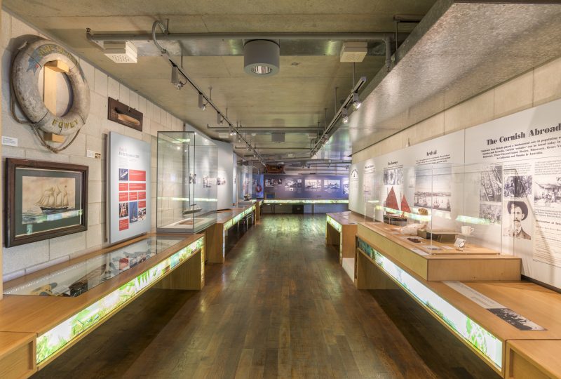 A photo of the Cornwall and the Sea gallery at the Museum.