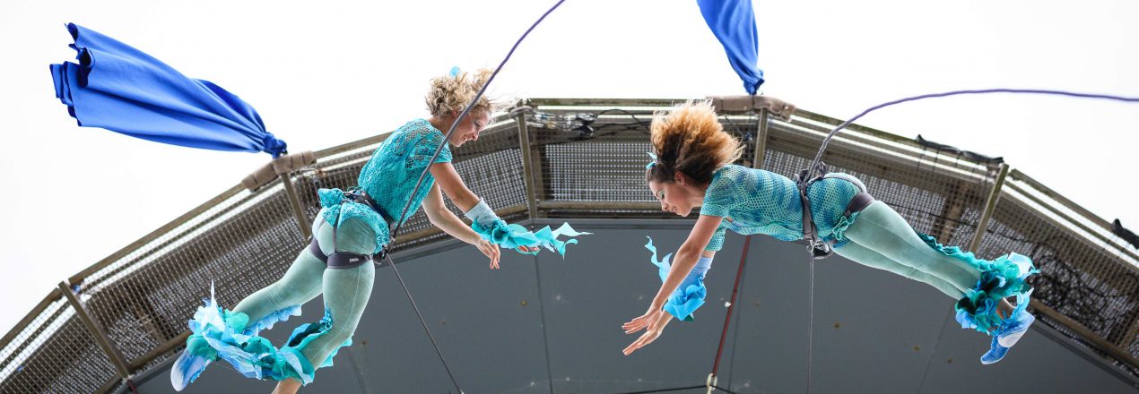 Bligh Spirit A vertical dance spectacle at The National Maritime Museum Cornwall in Falmouth photo by Steve Tanner