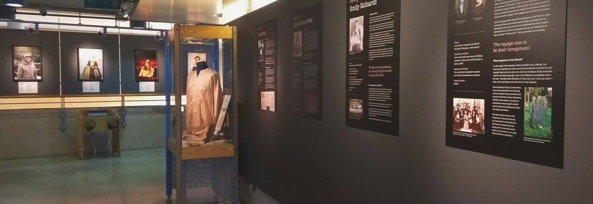 A photo of the Museum's 'Titanic Stories: Contemporary Voices' exhibition.