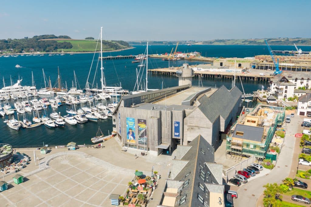 National Maritime Museum Cornwall aerial shot