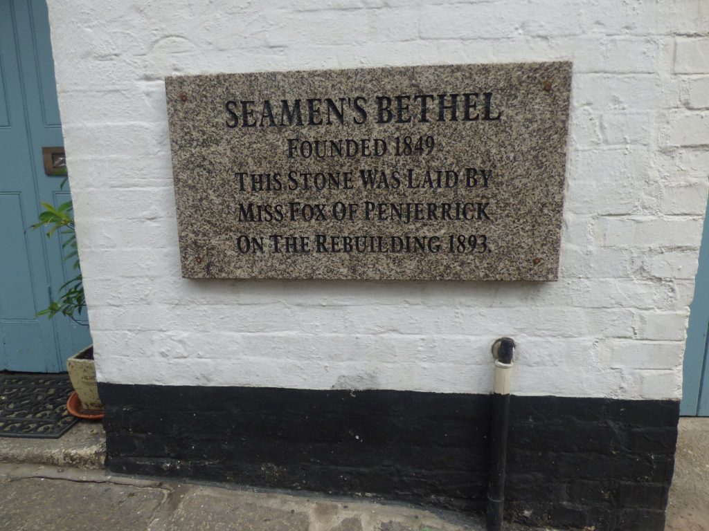 A photo of the Seamen’s Bethel Plaque in Falmouth.