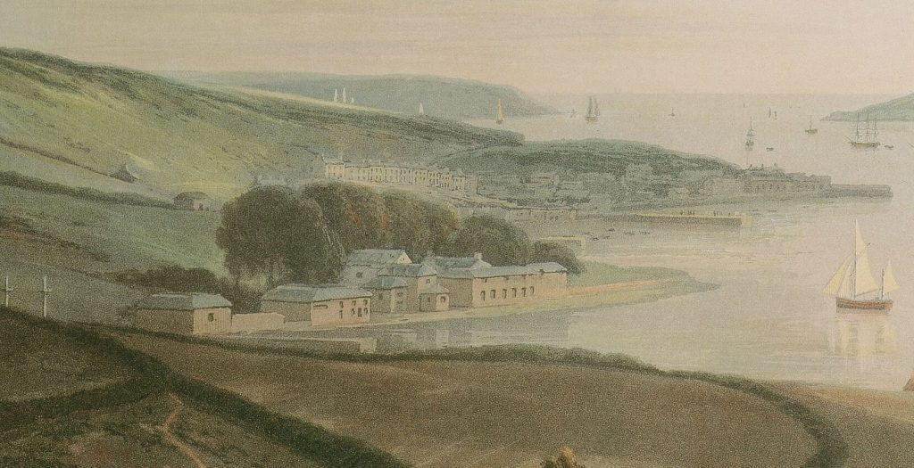 A painting of the Penryn river by William Daniell.