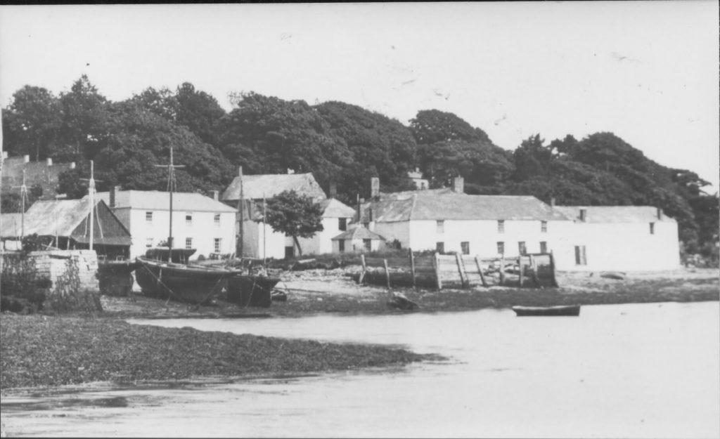 A black and white photo of Little Falmouth in 1900.
