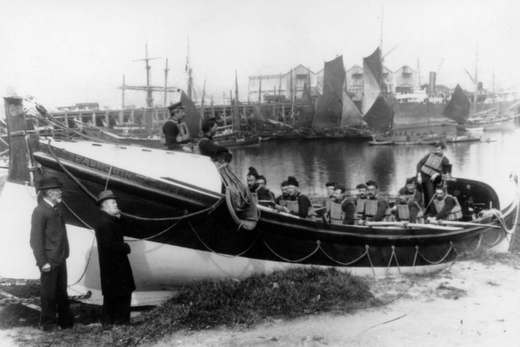 A historic photo of Falmouth Lifeboat.