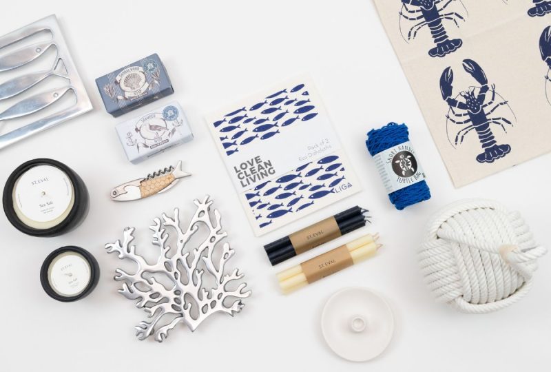 A spread of maritime homeware gifts from National Maritime Museum Cornwall's online shop.