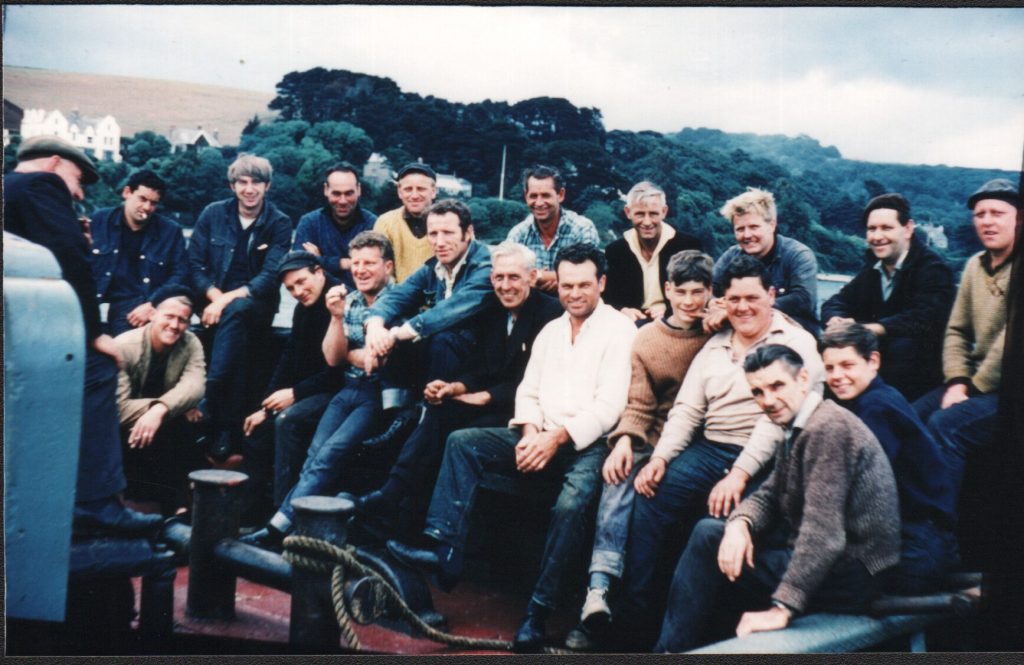 Crew members of the Falmouth Tugs. Photograph taken c1970 on board the tug St Mawes on her moorings in Falmouth Harbour.