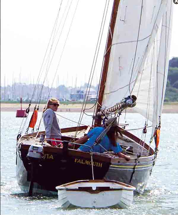 A photo of Juanita after being restored for sailing.