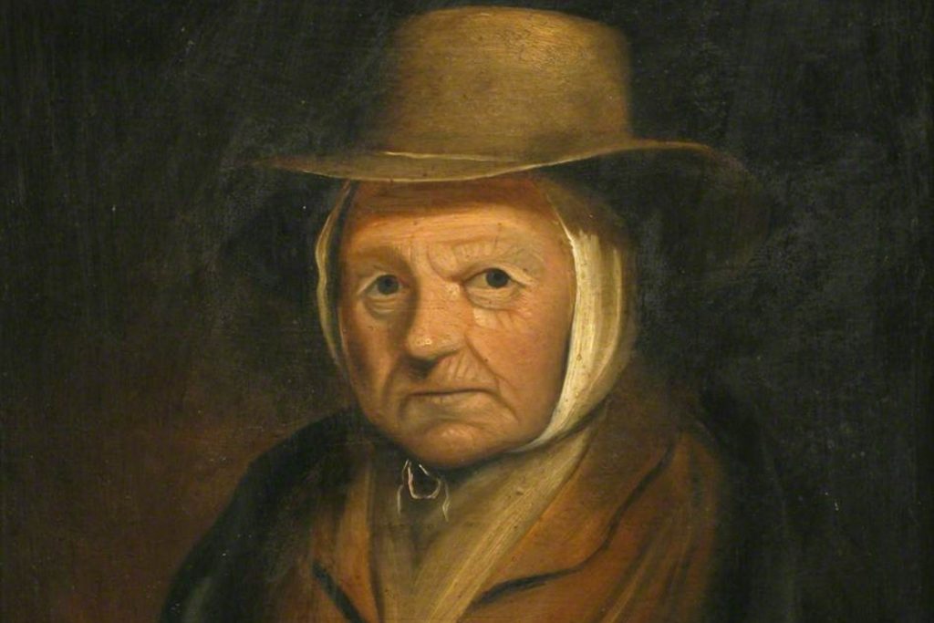 An oil painting of Jenny Mopus (Jenny of Malpas).