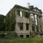 The ruins of Carclew House in Cornwall.