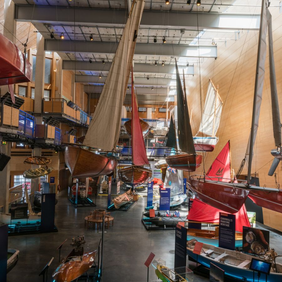 A photo of the Boat Hall at National Maritime Museum Cornwall.