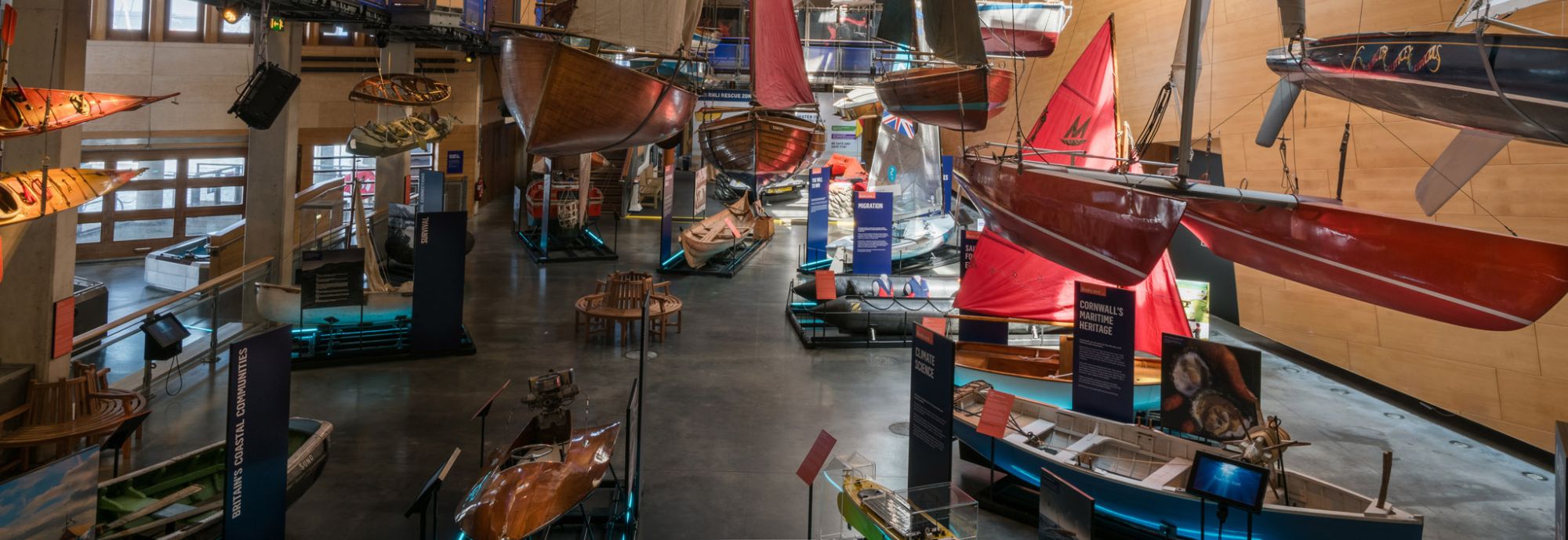 A photo of the Boat Hall at National Maritime Museum Cornwall.