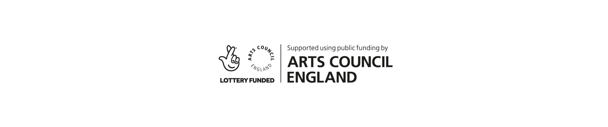 Logo Lottery Funded supported using public funding by Arts Council England