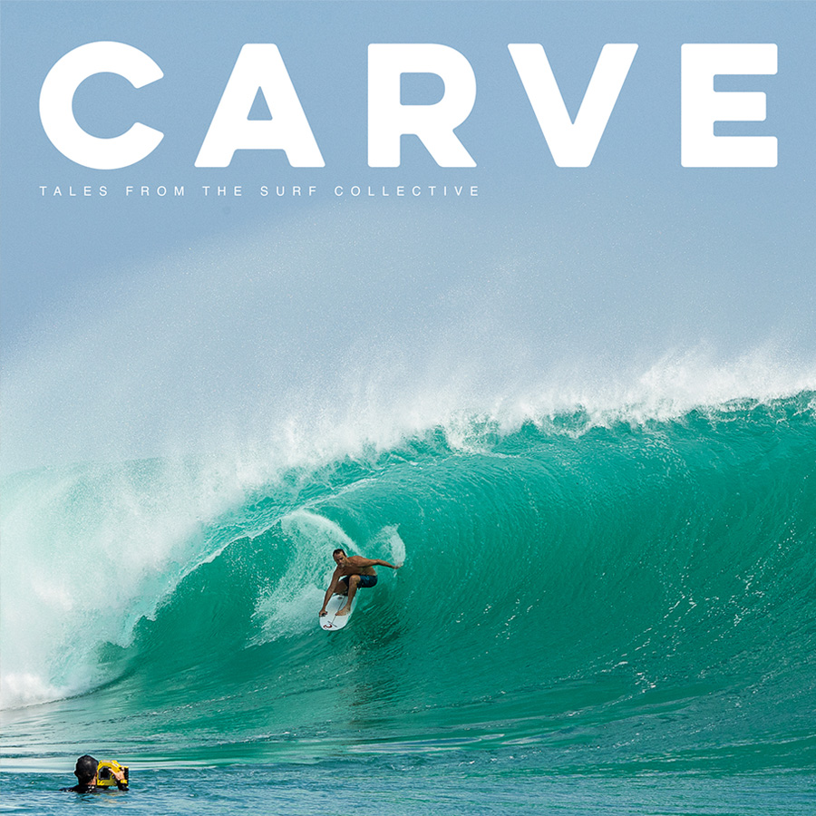 A magazine cover of CARVE surfing magazine