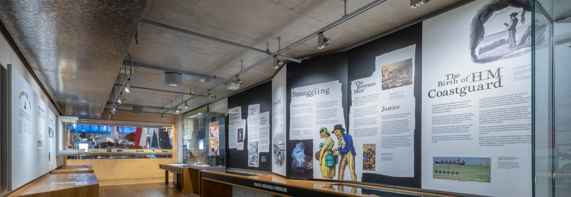 Display in the Cornwall Galleries at National Maritime Museum Cornwall.