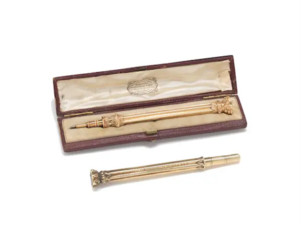 Silver Gilt Presentation Pencil and Case.