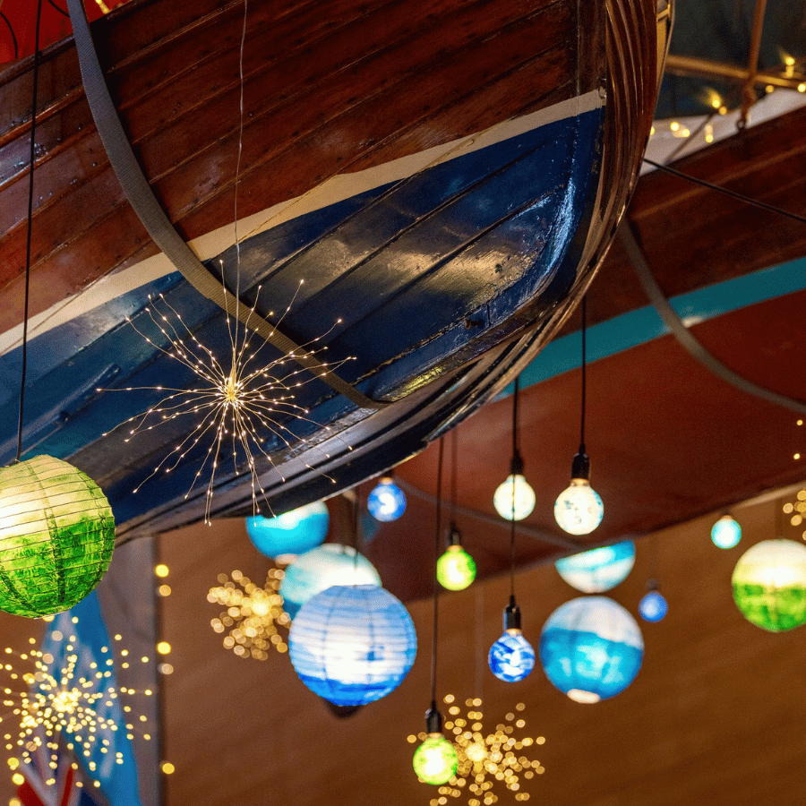 Christmas Lights at National Maritime Museum Cornwall